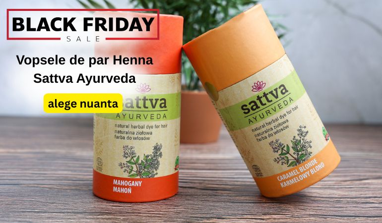 vopsele de par henna Sattva Ayurveda